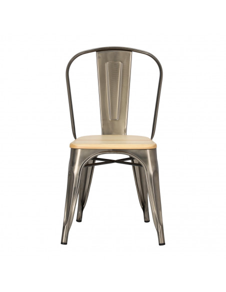 D2.DESIGN KRZESŁO PARIS WOOD METALI. SOSNA NATURAL
