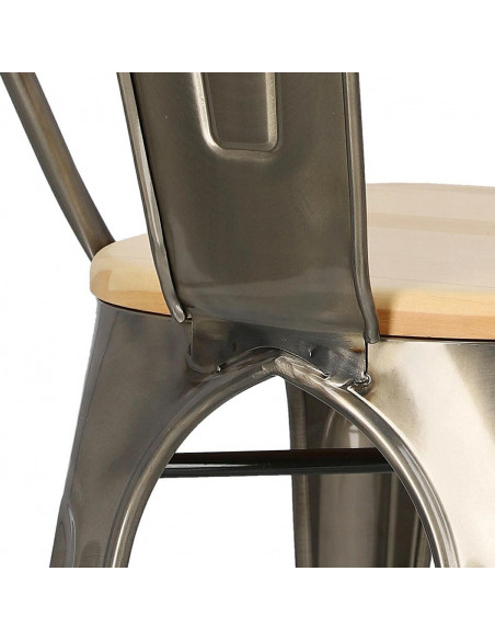 D2.DESIGN KRZESŁO PARIS WOOD METALI. SOSNA NATURAL