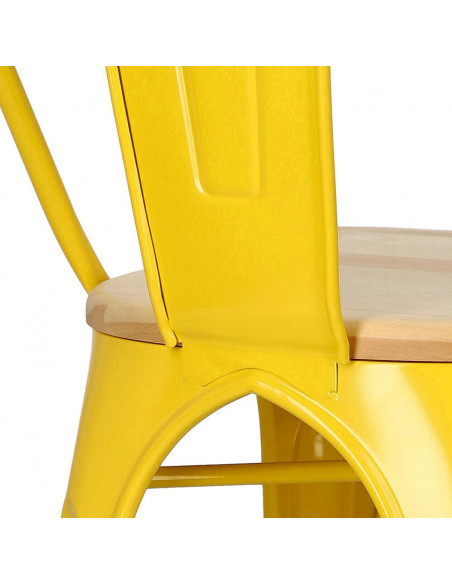 D2.DESIGN KRZESŁO PARIS WOOD ŻÓŁTE SOSNA NATURALNA