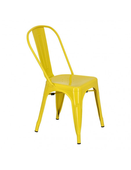 D2.DESIGN KRZESŁO PARIS ŻÓŁTE INSPIROWANE TOLIX
