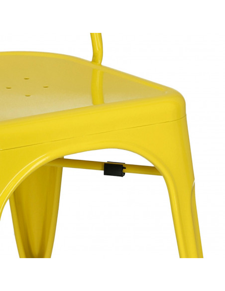 D2.DESIGN KRZESŁO PARIS ŻÓŁTE INSPIROWANE TOLIX