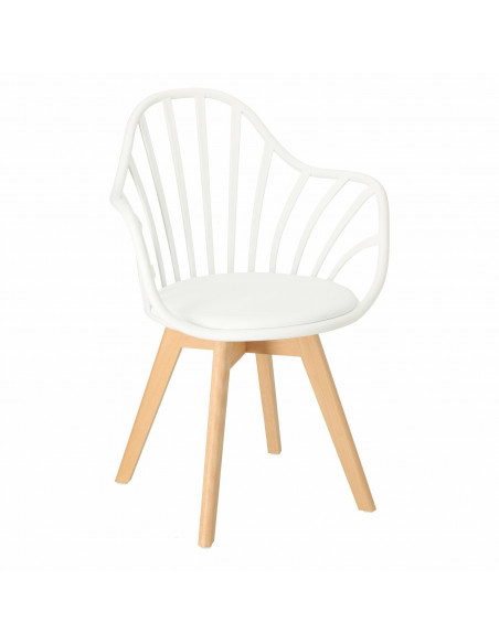 INTESI KRZESŁO SIRENA Z PODŁOKIETNIKAMI BIAŁE