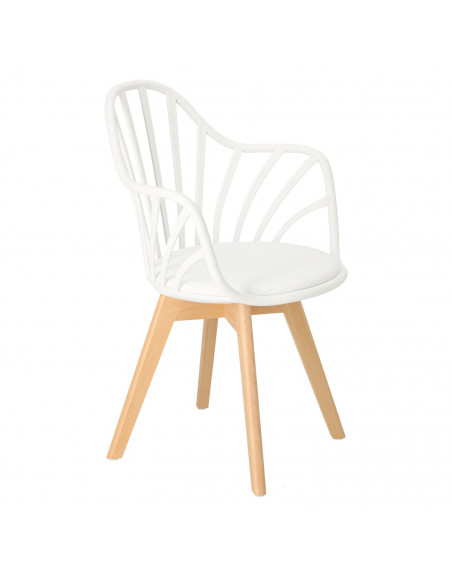 INTESI KRZESŁO SIRENA Z PODŁOKIETNIKAMI BIAŁE