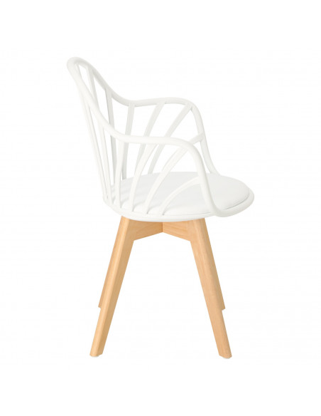 INTESI KRZESŁO SIRENA Z PODŁOKIETNIKAMI BIAŁE