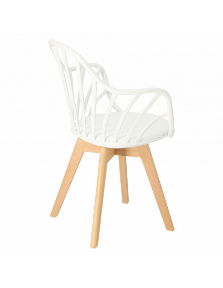 INTESI KRZESŁO SIRENA Z PODŁOKIETNIKAMI BIAŁE