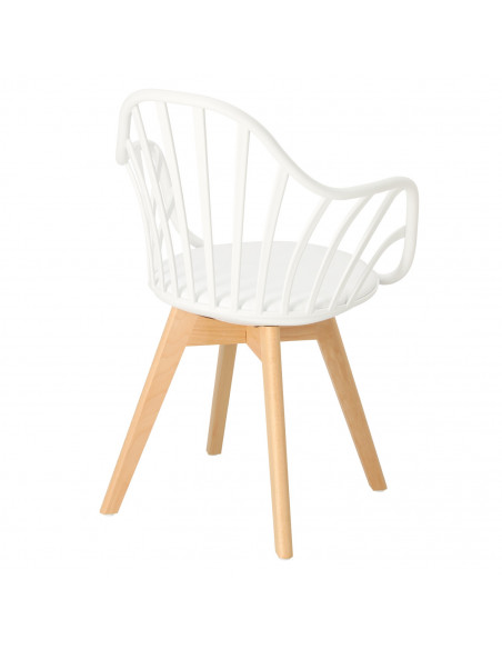 INTESI KRZESŁO SIRENA Z PODŁOKIETNIKAMI BIAŁE