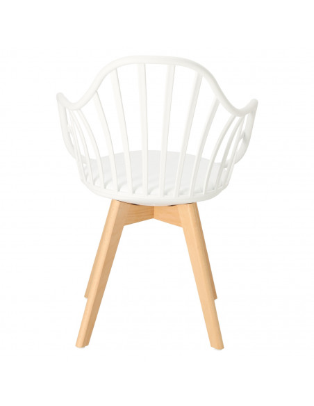 INTESI KRZESŁO SIRENA Z PODŁOKIETNIKAMI BIAŁE