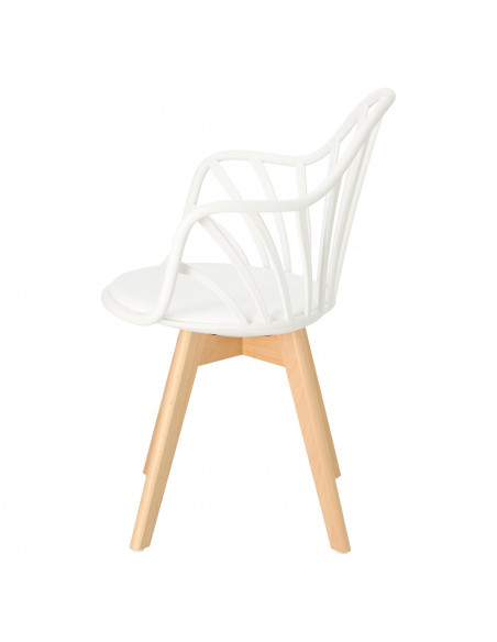 INTESI KRZESŁO SIRENA Z PODŁOKIETNIKAMI BIAŁE