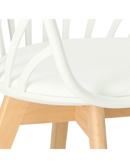 INTESI KRZESŁO SIRENA Z PODŁOKIETNIKAMI BIAŁE