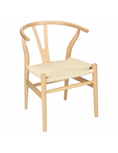 D2.DESIGN KRZESŁO WICKER NATURALNE NATURALNE INSPI ROWANE WISHBONE