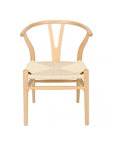 D2.DESIGN KRZESŁO WICKER NATURALNE NATURALNE INSPI ROWANE WISHBONE