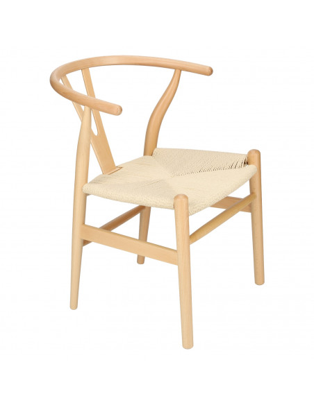 D2.DESIGN KRZESŁO WICKER NATURALNE NATURALNE INSPI ROWANE WISHBONE