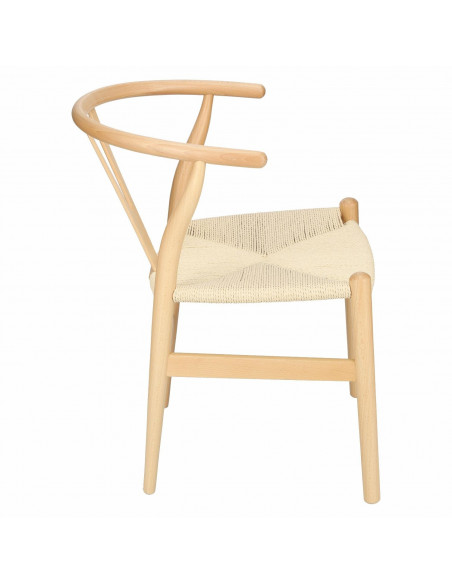 D2.DESIGN KRZESŁO WICKER NATURALNE NATURALNE INSPI ROWANE WISHBONE