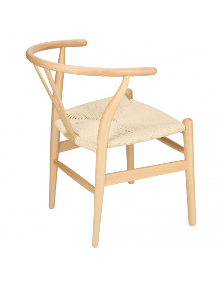 D2.DESIGN KRZESŁO WICKER NATURALNE NATURALNE INSPI ROWANE WISHBONE