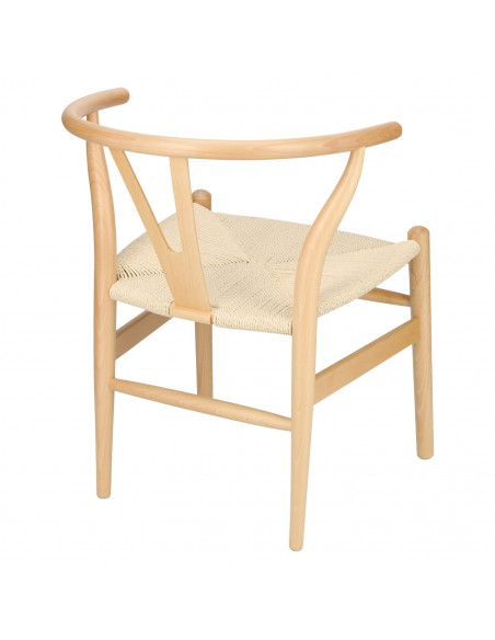 D2.DESIGN KRZESŁO WICKER NATURALNE NATURALNE INSPI ROWANE WISHBONE