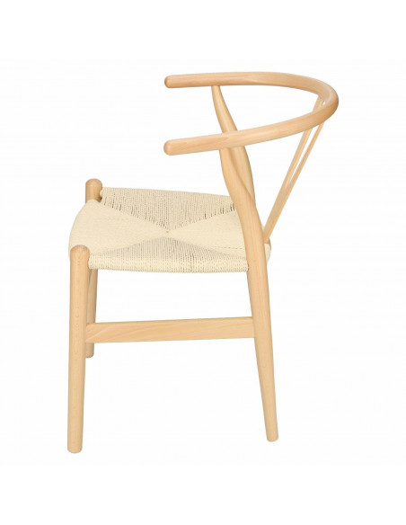 D2.DESIGN KRZESŁO WICKER NATURALNE NATURALNE INSPI ROWANE WISHBONE