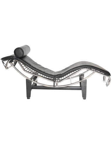 D2.DESIGN LEŻANKA LC4 CZARNA SKÓRA TP