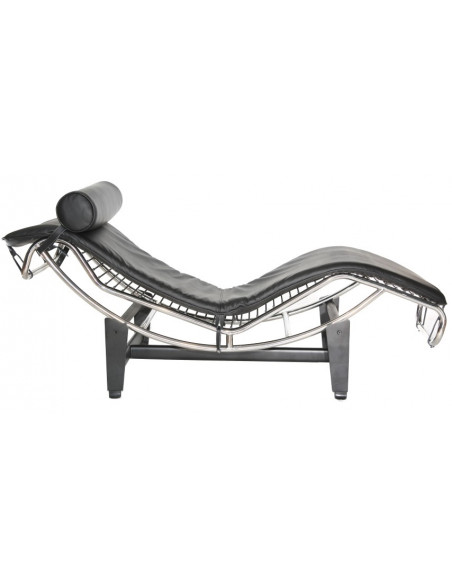 D2.DESIGN LEŻANKA LC4 CZARNA SKÓRA TP