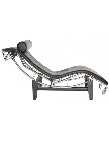 D2.DESIGN LEŻANKA LC4 CZARNA SKÓRA TP