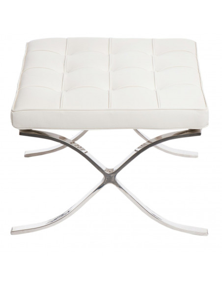 D2.DESIGN PODNÓŻEK BA1 BIAŁY SKÓRA NATURALNA