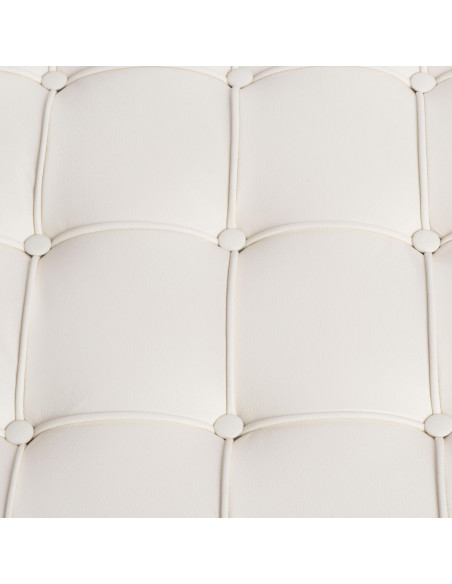 D2.DESIGN PODNÓŻEK BA1 BIAŁY SKÓRA NATURALNA