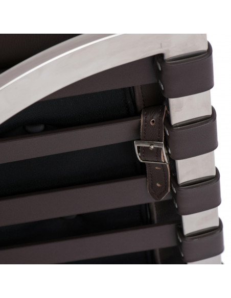 D2.DESIGN PODNÓŻEK BA1 BRĄZOWY SKÓRA NATURALNA