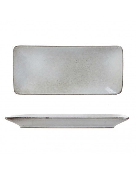 INTESI PROSTOKĄTNY TALERZ TIERRA SZARY 22X10