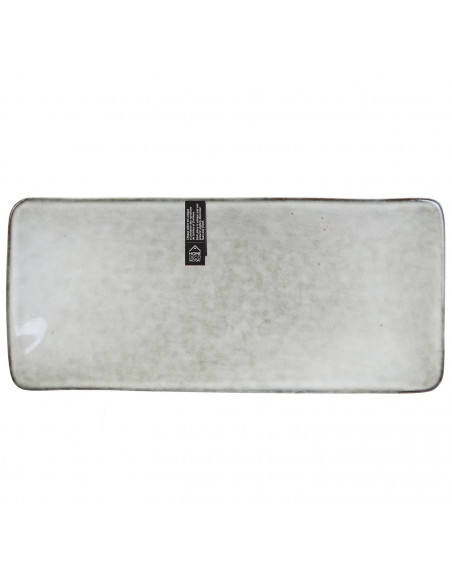 INTESI PROSTOKĄTNY TALERZ TIERRA SZARY 22X10