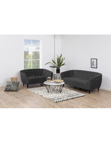 ACTONA SOFA 3OSOBOWA RIA VELVET DARK GREY