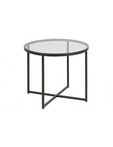 ACTONA STOLIK OKRĄGŁY CROSS SZKŁO/CZARNY