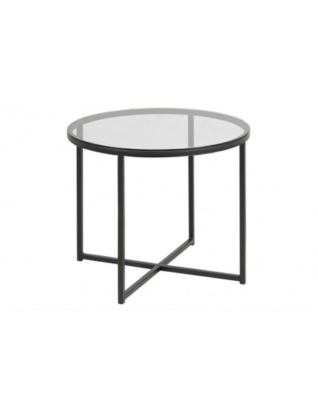 ACTONA STOLIK OKRĄGŁY CROSS SZKŁO/CZARNY