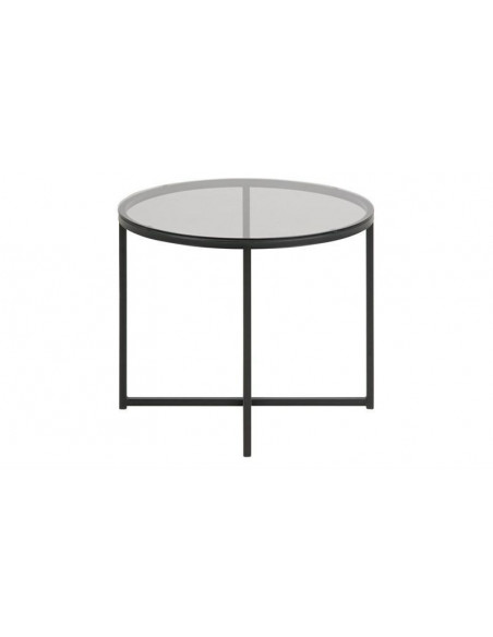 ACTONA STOLIK OKRĄGŁY CROSS SZKŁO/CZARNY
