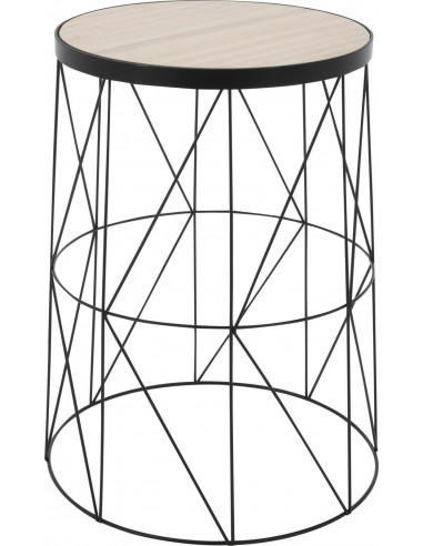 INTESI STOLIK RACK OKRĄGŁY CZARNY