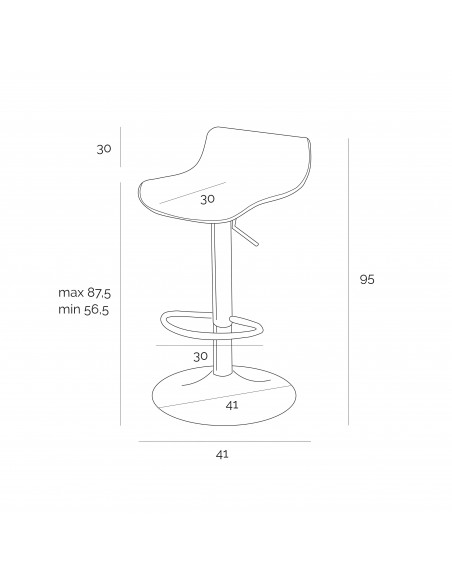 SIMPLET STOŁEK BAROWY BAR ONE SIMPLET SZARY MAT