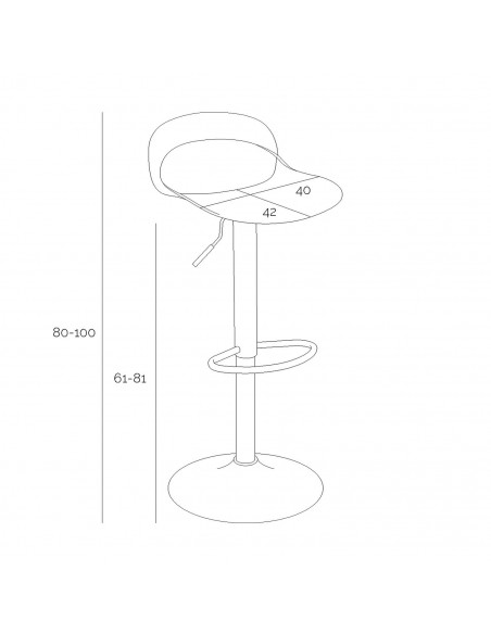 SIMPLET STOŁEK BAROWY NEST SIMPLET CZARNY