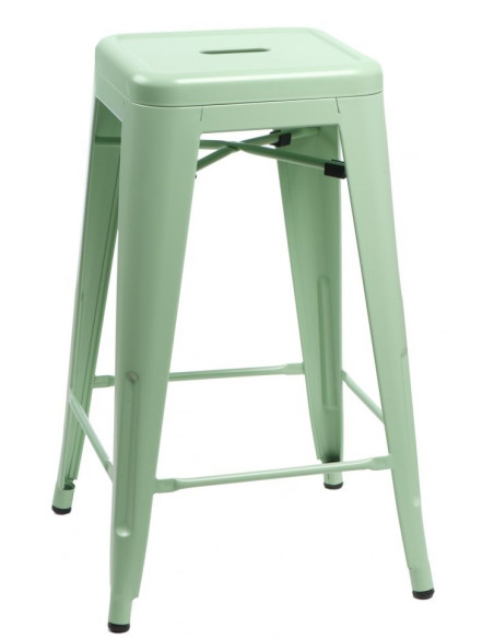 D2.DESIGN STOŁEK BAROWY PARIS 66CM ZIELONY INSPIROWANY TOLIX