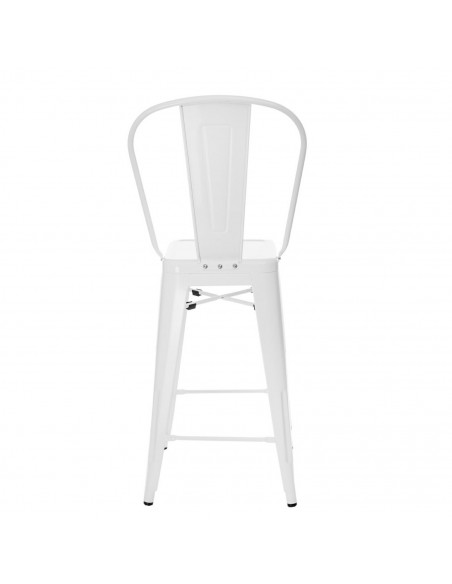 D2.DESIGN STOŁEK BAROWY PARIS BACK BIAŁY INSPIROWANY TOLIX