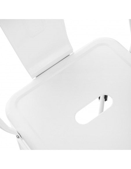 D2.DESIGN STOŁEK BAROWY PARIS BACK BIAŁY INSPIROWANY TOLIX