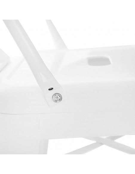 D2.DESIGN STOŁEK BAROWY PARIS BACK BIAŁY INSPIROWANY TOLIX