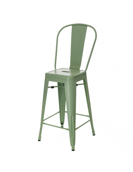 D2.DESIGN STOŁEK BAROWY PARIS BACK ZIELONY INSPIROWANY TOLIX