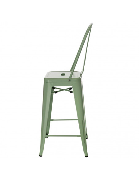 D2.DESIGN STOŁEK BAROWY PARIS BACK ZIELONY INSPIROWANY TOLIX