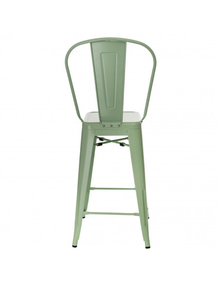 D2.DESIGN STOŁEK BAROWY PARIS BACK ZIELONY INSPIROWANY TOLIX