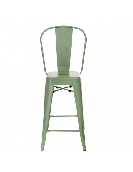 D2.DESIGN STOŁEK BAROWY PARIS BACK ZIELONY INSPIROWANY TOLIX