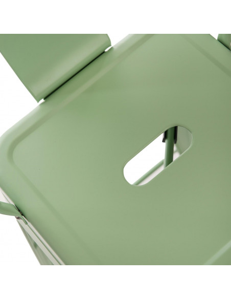 D2.DESIGN STOŁEK BAROWY PARIS BACK ZIELONY INSPIROWANY TOLIX