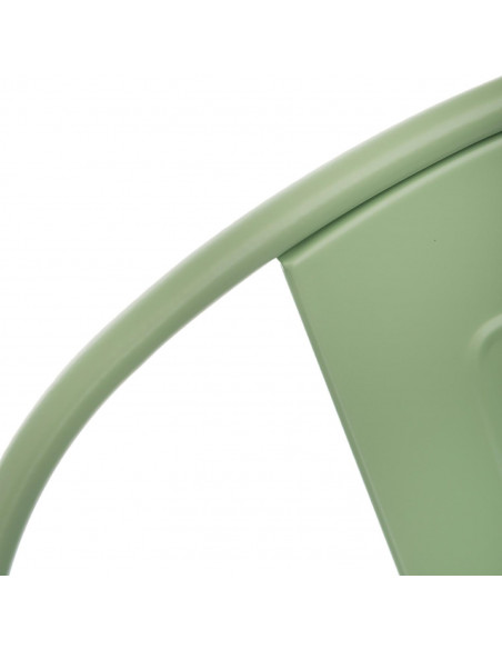 D2.DESIGN STOŁEK BAROWY PARIS BACK ZIELONY INSPIROWANY TOLIX