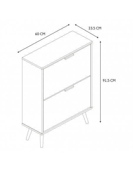 INTESI SZAFKA NA BUTY SABANA BIAŁA/NATURALNA