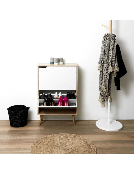 INTESI SZAFKA NA BUTY SABANA BIAŁA/NATURALNA