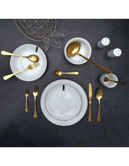 INTESI TALERZ PEARL GOLD 20CM BIAŁY